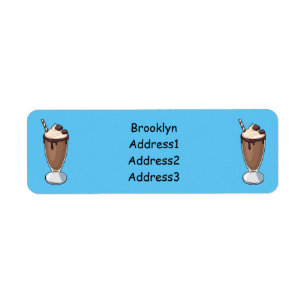 Etiqueta Ilustracion personalizado de batido de chocolate