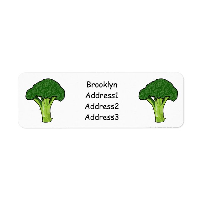 Etiqueta Ilustracion personalizado de Broccoli (Frente)