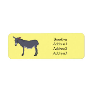 Etiqueta Ilustracion personalizado de burro