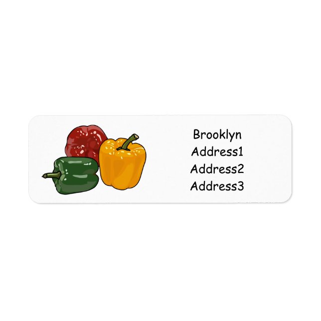 Etiqueta Ilustracion personalizado de Capsicum (Frente)
