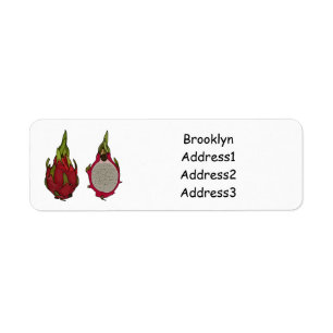 Etiqueta Ilustracion personalizado de fruta dragón