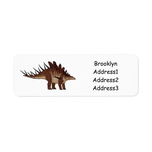 Etiqueta Ilustracion personalizado de Kentrosaurus (Frente)