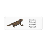 Ilustracion personalizado de lagarto de cuerno de