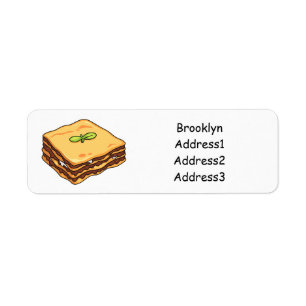 Etiqueta Ilustracion personalizado de Lasagna