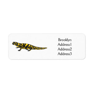 Etiqueta Ilustracion personalizado de salamandra tigre