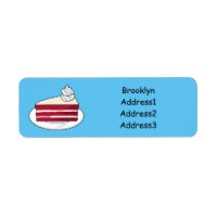Ilustracion personalizado de tarta de terciopelo r
