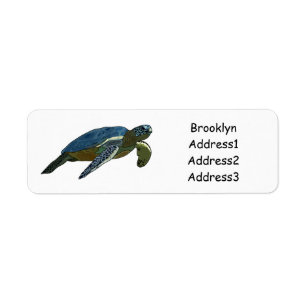 Etiqueta Ilustracion personalizado de tortugas marinas