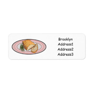 Etiqueta Ilustracion personalizado del vientre de cerdo asa
