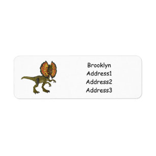 Etiqueta Ilustracion personalizado Dilophosaurus