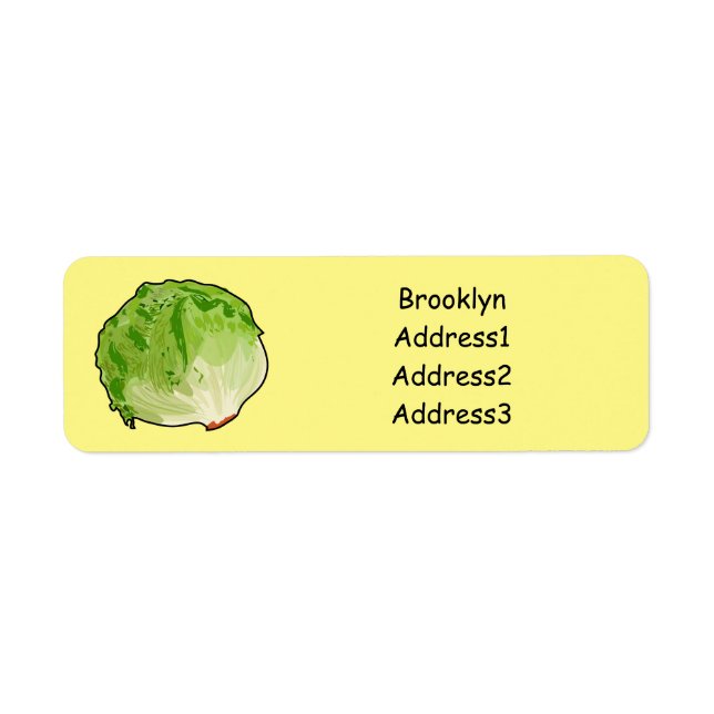Etiqueta Ilustracion personalizado Lettuce (Frente)