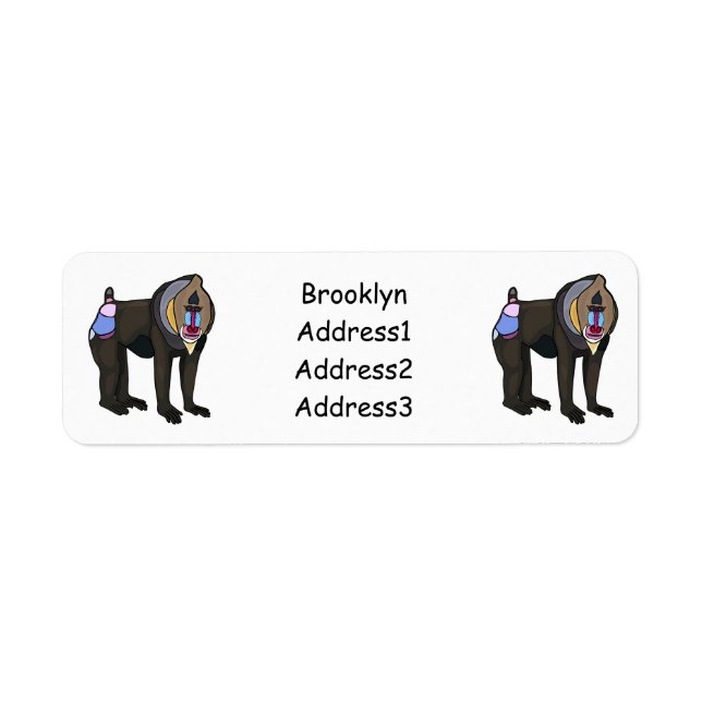 Etiqueta Ilustracion personalizado Mandrill (Frente)