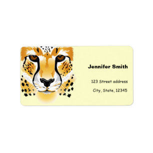 Etiqueta ilustracion principal del primer del guepardo