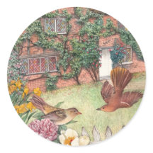 Etiqueta ilustrada de cotswolds