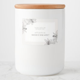 Etiqueta ilustrada de velas Floral Lilies Bridesma