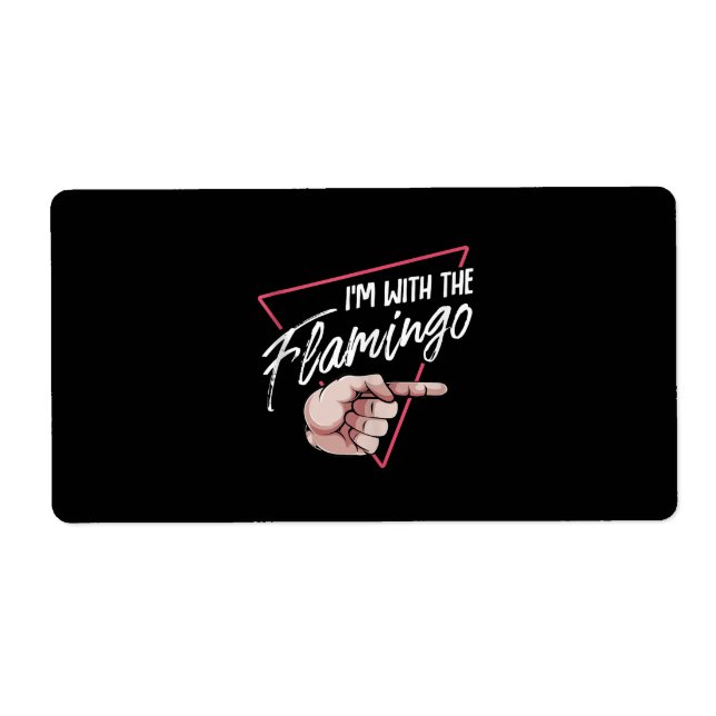 Etiqueta Im Con Flamingo Halloween Costuma Pareja De Flamin (Frente)