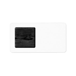 Etiqueta Imagen de madera negra.