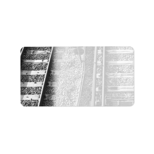 Etiqueta Imagen de Railroad Tracks. (Frente)