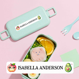 Etiqueta impermeable de diseño adorable de Kawaii 