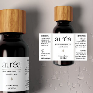 Etiqueta impermeable de frasco de 1 OZ/30 ml cosmé