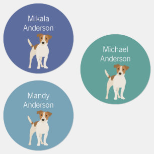 Etiqueta impermeable de los colores de los perros