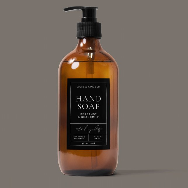 Etiqueta impermeable moderna de baño de jabón apot (Waterproof modern rectangle product label, perfect for liquid soap, lotion and bath wash and more!)