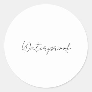 Etiqueta impermeable negro blanco paquete a prueba