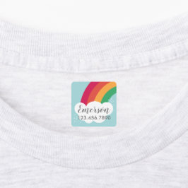 Etiqueta impermeable para niños de arcoiris colori