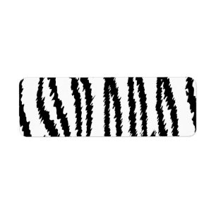 Etiqueta Impresión blanco y negro del tigre. Modelo del