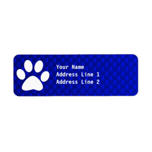 Etiqueta Impresión de Blue Paw