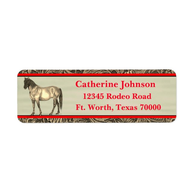 Etiqueta Impresión de cuero con herramientas de imitación o (Frente)