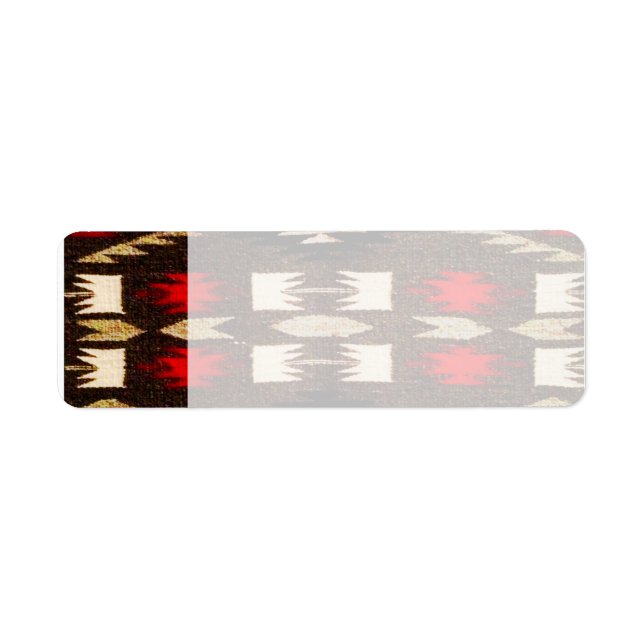 Etiqueta Impresión de diseño tribal nativo americano (Frente)