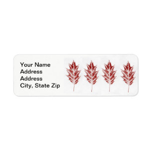 Etiqueta Impresión de hojas de naturaleza, hoja de roble ro