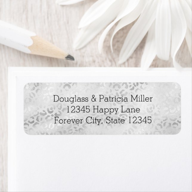 Etiqueta Impresión de leopardo plateado (In situ)