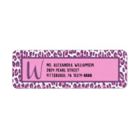 Impresión de leopardo rosado/morado Girly
