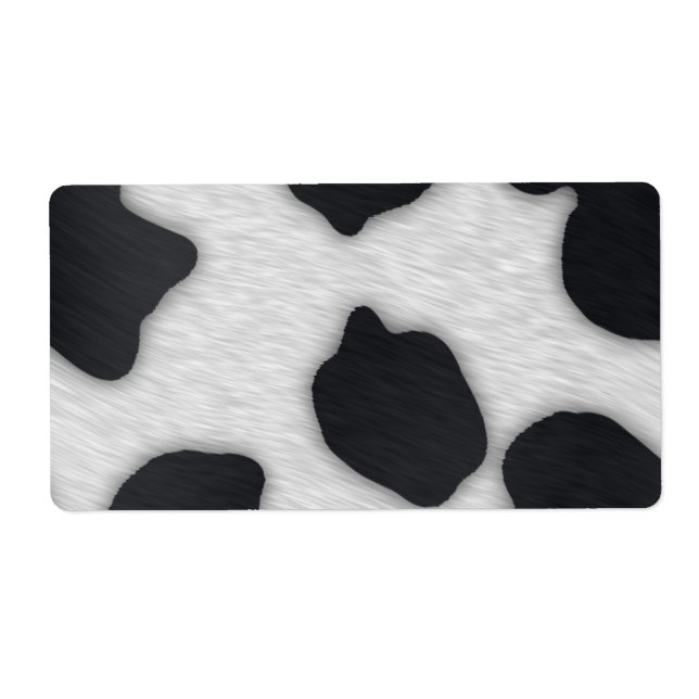 Etiqueta Impresión de vaca lechera (Frente)