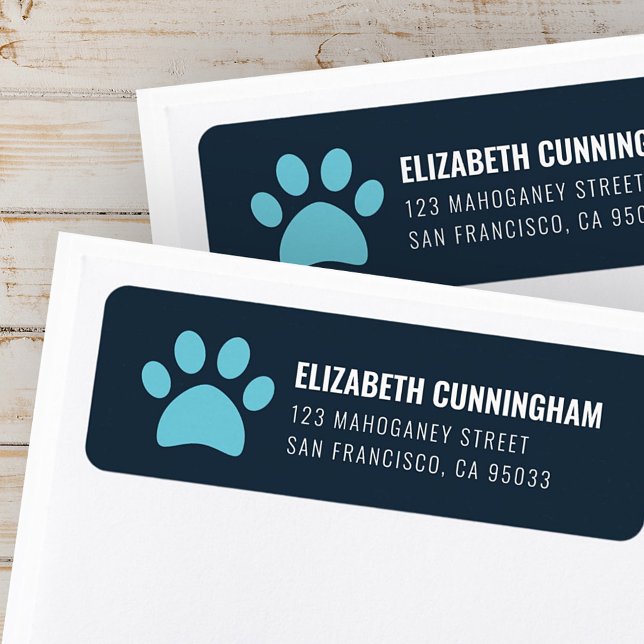 Etiqueta Impresión moderna de las hojas de perro Mascota |  (Subido por el creador)