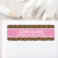 Impresión rosa y leopardo