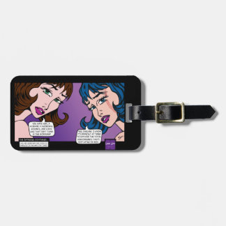 Etiqueta impresionante del equipaje del arte pop