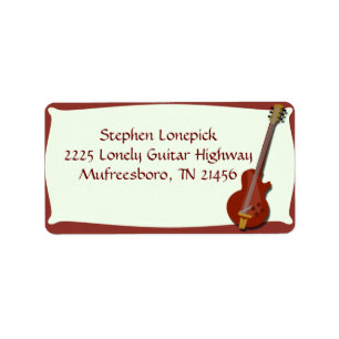 Etiqueta Impresionante Guitarra Red Electric Cincuenta Dive