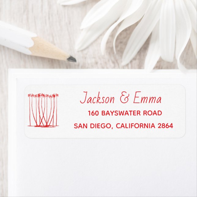 Etiqueta Impresionantes árboles Navidades de silueta devuel (In situ)