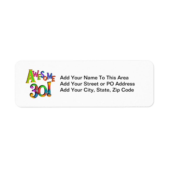 Etiqueta Impresionantes camisetas de cumpleaños y regalos (Frente)