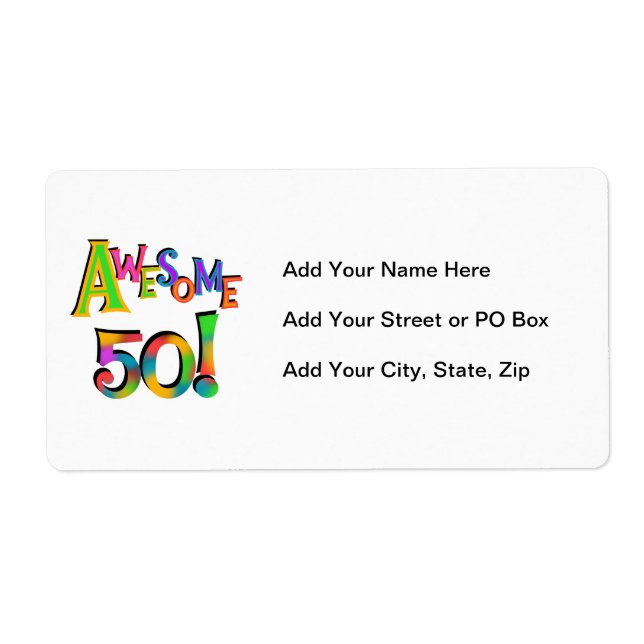 Etiqueta Impresionantes camisetas de cumpleaños y regalos (Frente)