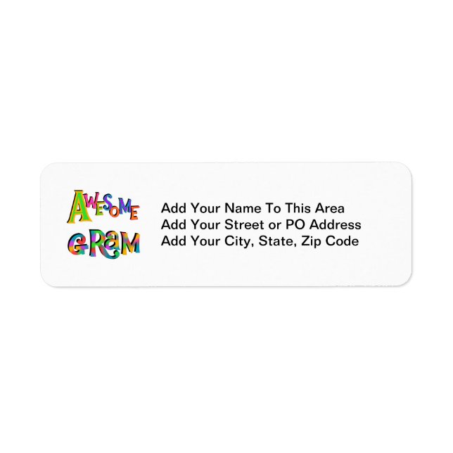 Etiqueta Impresionantes camisetas Gram y regalos (Frente)