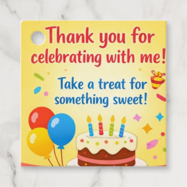 Etiqueta Imprimible para Favor de Cumpleaños (Anverso)