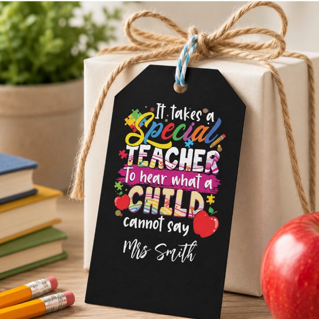 Etiqueta Imprimible para Maestro Especial  (It Takes a Special Teacher Printable Teacher Gift Tags)