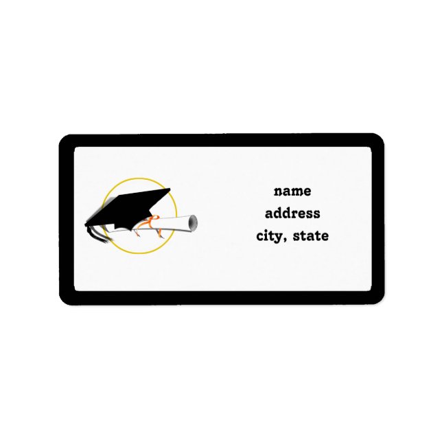 Etiqueta Inclinación de la tapa de grad sobre fondo negro (Frente)