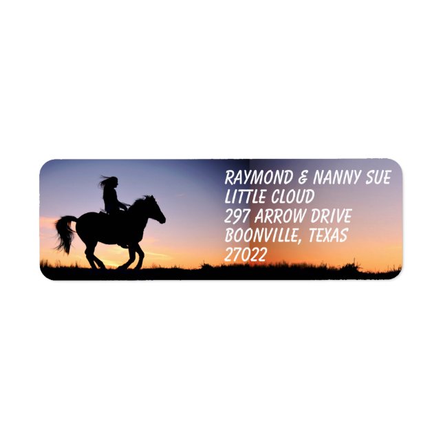 ETIQUETA INDIAN SILHOUETTE (Frente)