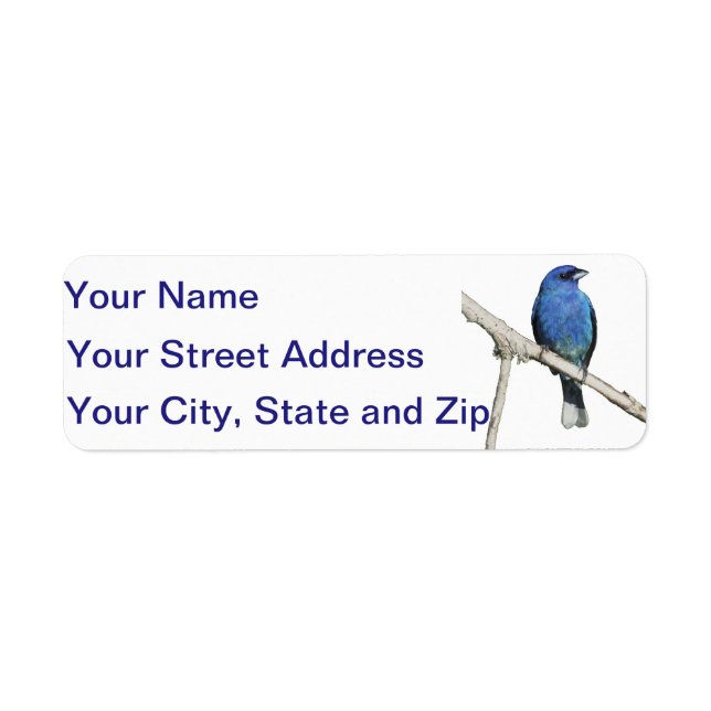 Etiqueta Indigo Bunting (Frente)