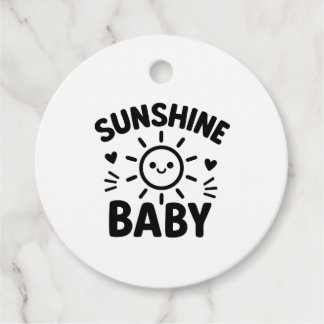 Etiqueta infantil con sol sonriente para regalos