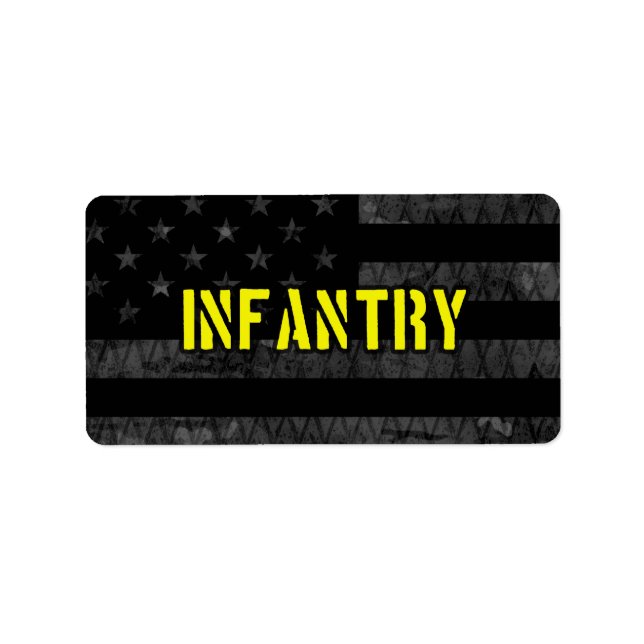 Etiqueta Infantry Subdued American Flag (Frente)